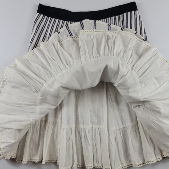 Anthropologie Floreat A Line Cotton Voile Skirt w Cottagecore Feminine Petticoat - Picture 3 of 9